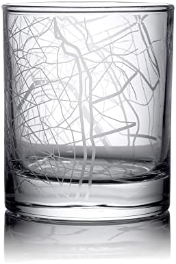 Чаша за уиски с карта на Париж, Уникален Подарък, 10,5 грама
