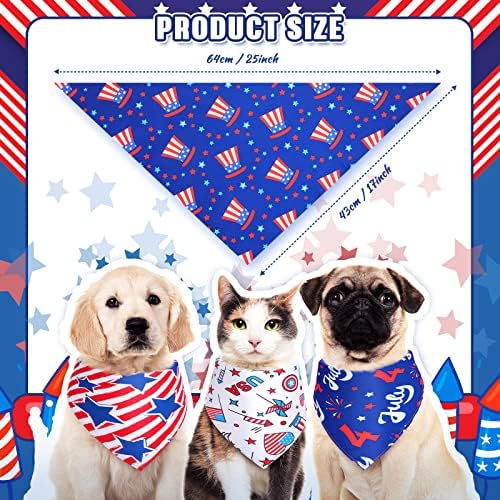 14 Бр. Американският Флаг, Кърпи за кучета, Флаг на САЩ 4 юли, Кърпа за кучета, Патриотическая Кърпа за Кучета, Престилки Ден на Независимостта,