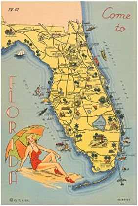 Търговска марка на Fine Art 'Florida Postcard VI' Платно-арт от Wild Apple Portfolio 12x19
