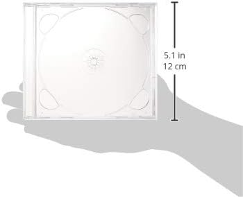 [.co.jp Изключителен] 2D калъф за cd-та, за съхранение на 2 карти, прозрачен, на 3 опаковки, с 2D логото, 0,4 инча (10 мм) Дебелина