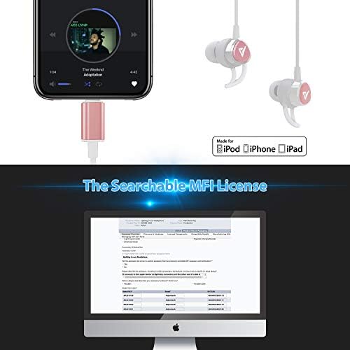 Слушалки ADPROTECH Светкавица, Магнитни накрайници за уши, сертифицирани Пфи, с контролер микрофон за спортни тренировки, са съвместими с iPhone