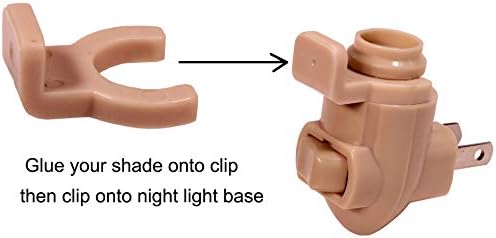 Творчески Хоби Бяла Пластмасова скоба за закрепване на абажура нощни лампи - Прикрепен към основата модул за нощно осветление - Опаковка