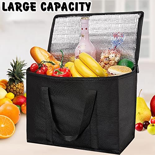 10 X изолирани хранителни Пакети Чанта за доставка на храна Чанта-хладилник Множество Изолирани Пазарска чанта с здрав цип
