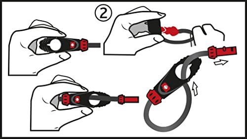 Комплект конектор RING RLS7 BungeeClic с регулируеми куки, Черен, Комплект от 2