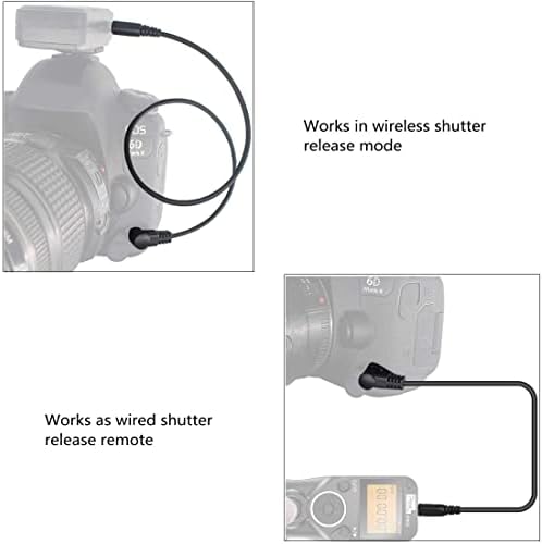 Кабел за свързване на затвора на камерата GFSHOP Кабел 3.5 мм-E3 за дистанционно управление затвор Pixel TW283-Series, Съвместим с Canon Rebel