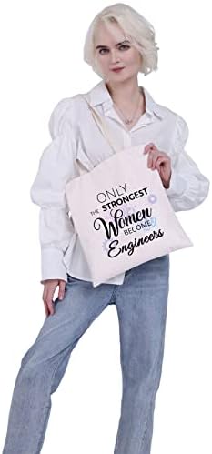 VAMSII Woman Engineer Подарък чанта-тоут Инженерни Подаръци за жени само най-Силните Жени стават Инженери Подарък чанта през рамо (Tote Bag)