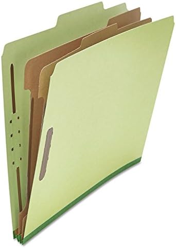 Универсална папка за класификация на картонена основа 10271, Писмо, шестисекционная, зелена, 10 бр/кутия