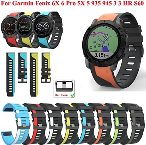 INANIR 22-26 мм Цветни Каишки за часовници Quickfit За Garmin Fenix 7 7X Силиконови Гривни За часовници Easyfit
