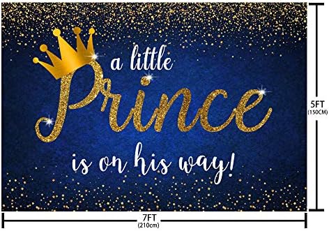 MOHOFOND Принц Фон за Декорация на детската Душа Царски Син Златна Корона за Момче Фон за Снимки на Парти в чест на Детската Душа Малкият Принц По Пътя Банер Маса За Тор?