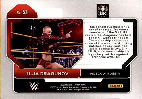 Търговската картичка Панини Prizm WWE 2022 53 Илия Драгунова NXT UK Борба Trading Card
