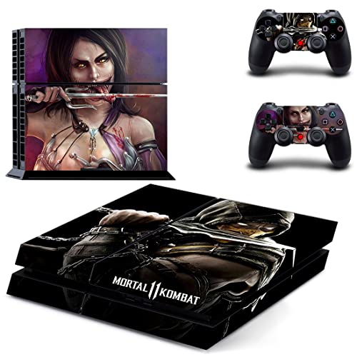 За PS4 PRO - Игра Ninja Mortal Best War Kombat X Стикер на кожата PS4 или PS5 За конзолата PlayStation 4 или 5 и контролери Vinyl
