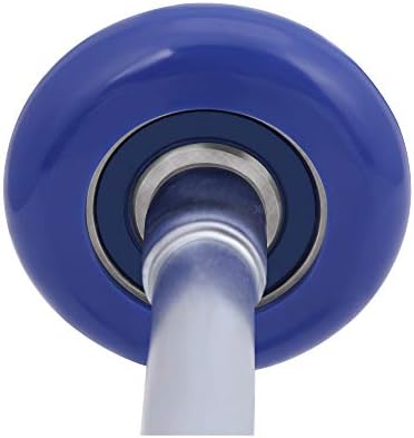 XiKe 10 Pack Синьо 2-инчов найлонов валяк за гаражни врати със 7-инчов пръчка, безшумен / издръжлив и с високо натоварване,